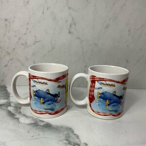 Set of 2 Houston Harvest Disney Winnie the Pooh coffee mugs